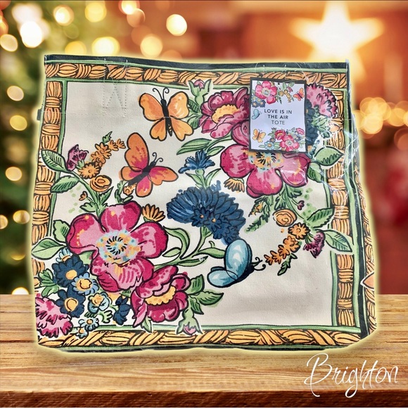 🆕 BRIGHTON “Love Is In The Air” Canvas Tote - Picture 6 of 8